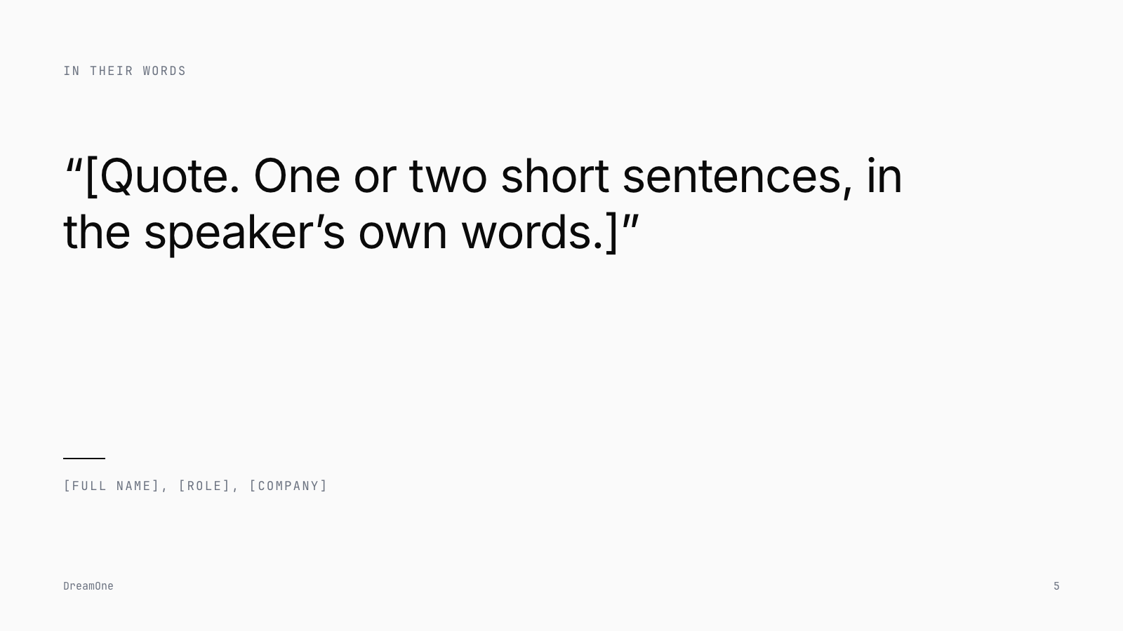 Quote slide