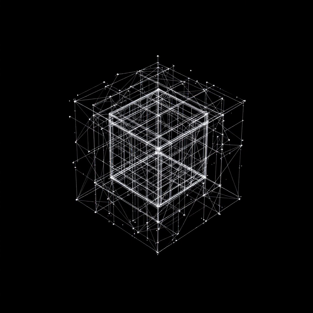 Wireframe tesseract